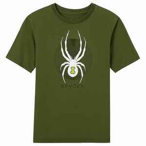 NWT-Spyder Boys Green Tee – White & Black Logo, Size Youth XL
